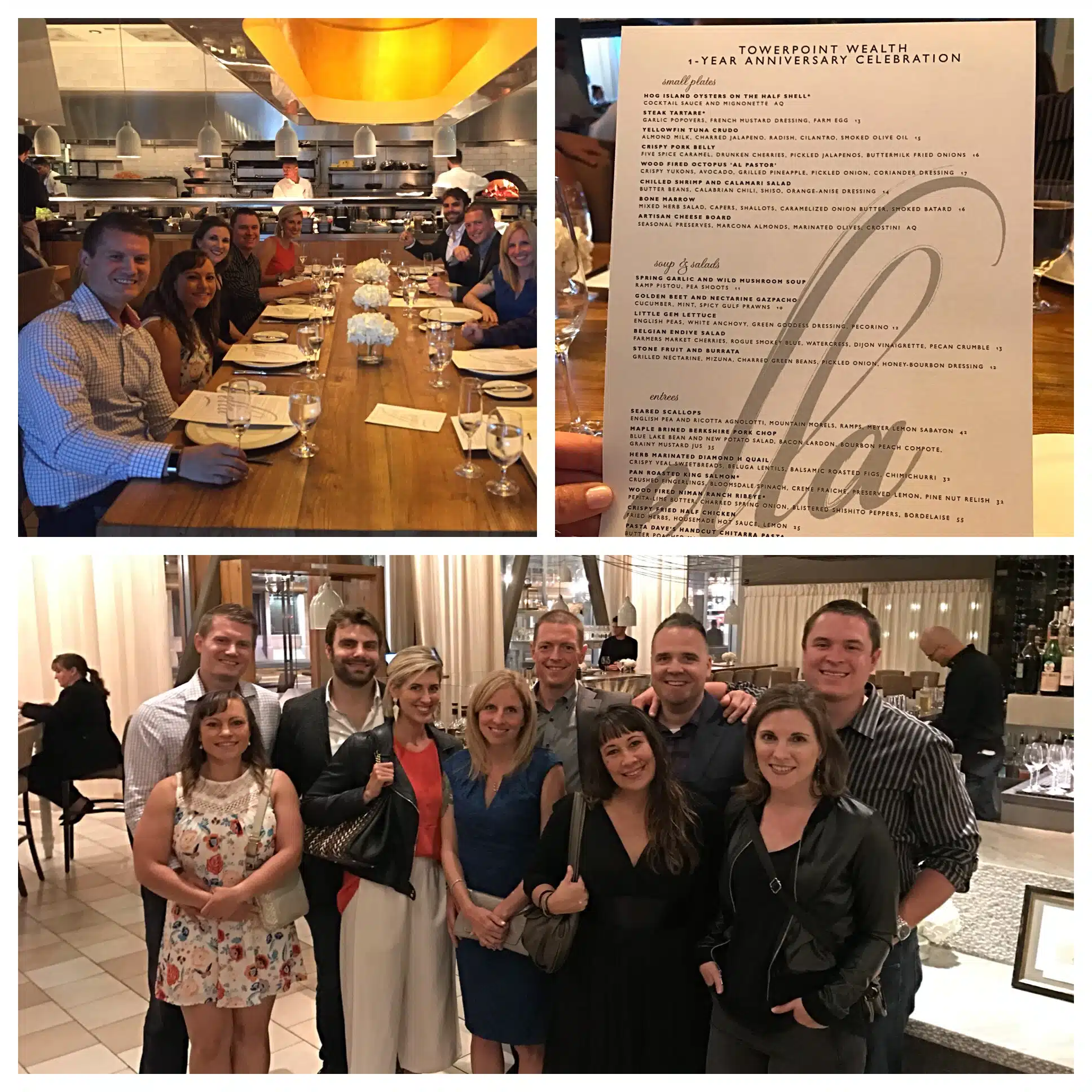 Employee Dinner - Towerpoint Wealth’s One-Year Anniversary