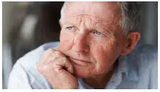 Photo of a man in his 70s, his hand on his chin, in thought. Prepared for retirement?