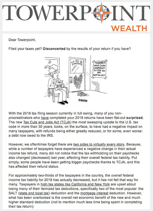 Stunned at Your Refund Towerpoint Wealth 2019
