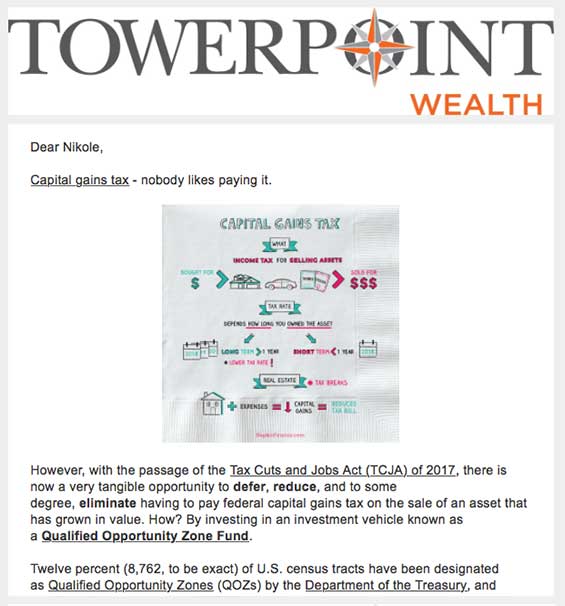 Opportunity Knocking Opportunity Zones Sacramento Financial Advisor Towerpoint Wealth