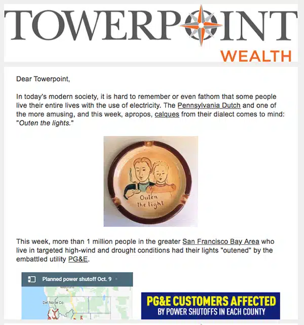 Often the Lights! 10 14 2019 Towerpoint Wealth Trending Today