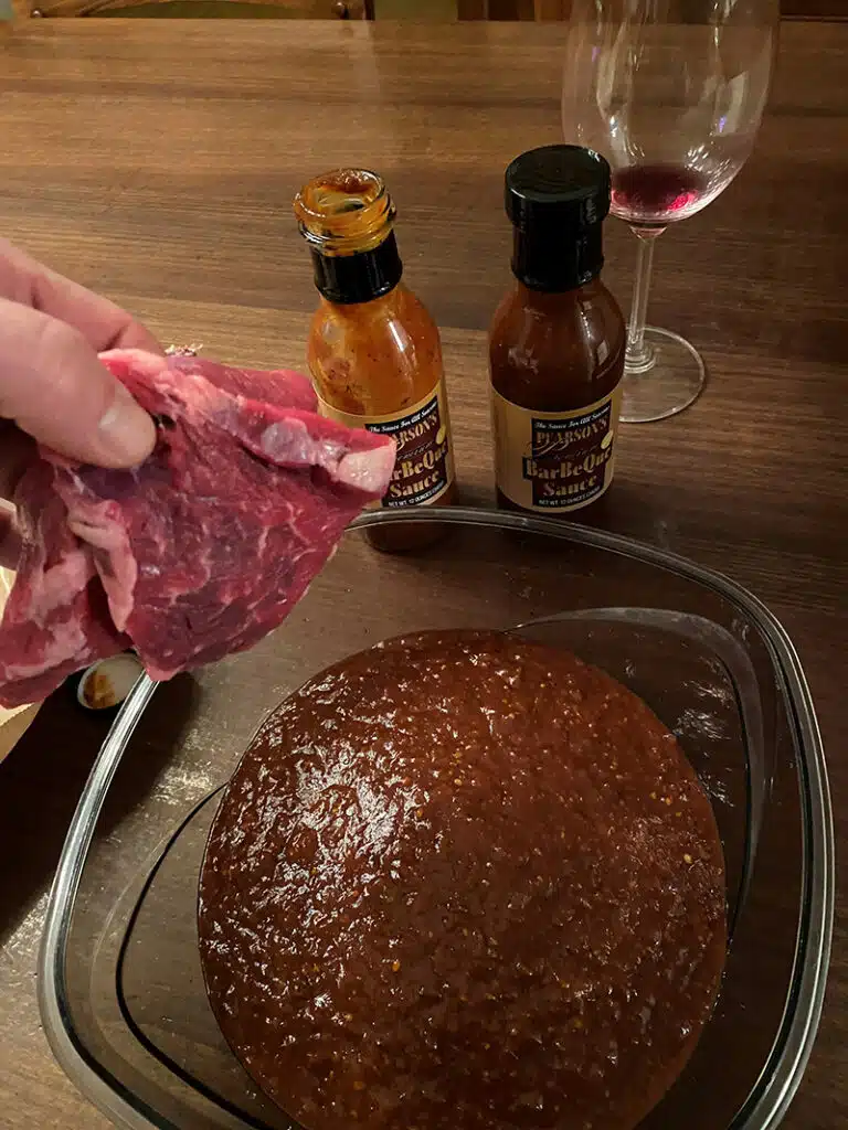 Pearson’s Premium Bar Be Que sauce TriTip Potluck