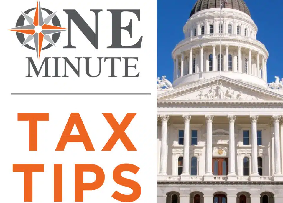 Sacramento Wealth Towerpoint Wealth One Minute Tax Tips