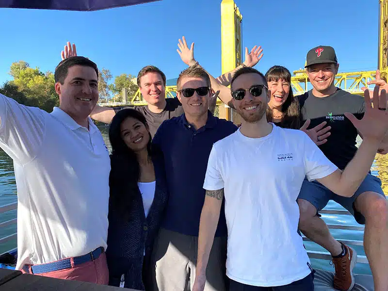 The TPW crew end of the boat trip Sacramento Brew 2020
