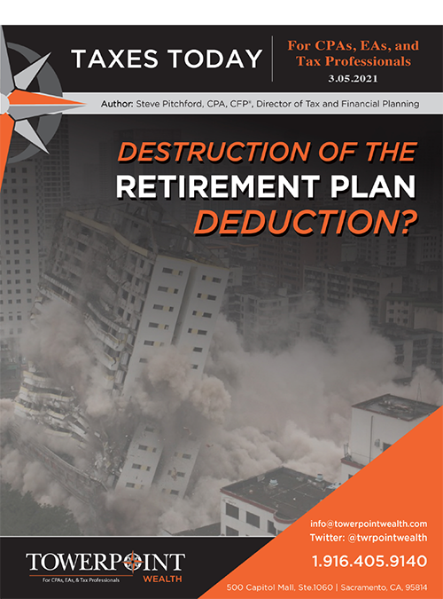 Destruction of the Retirement Plan Deduction