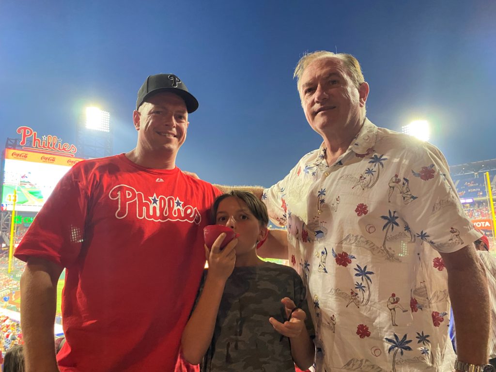 President, Joseph Eschleman, attended the Philadelphia Phillies his father Eric and his 11-year-old son, Henry