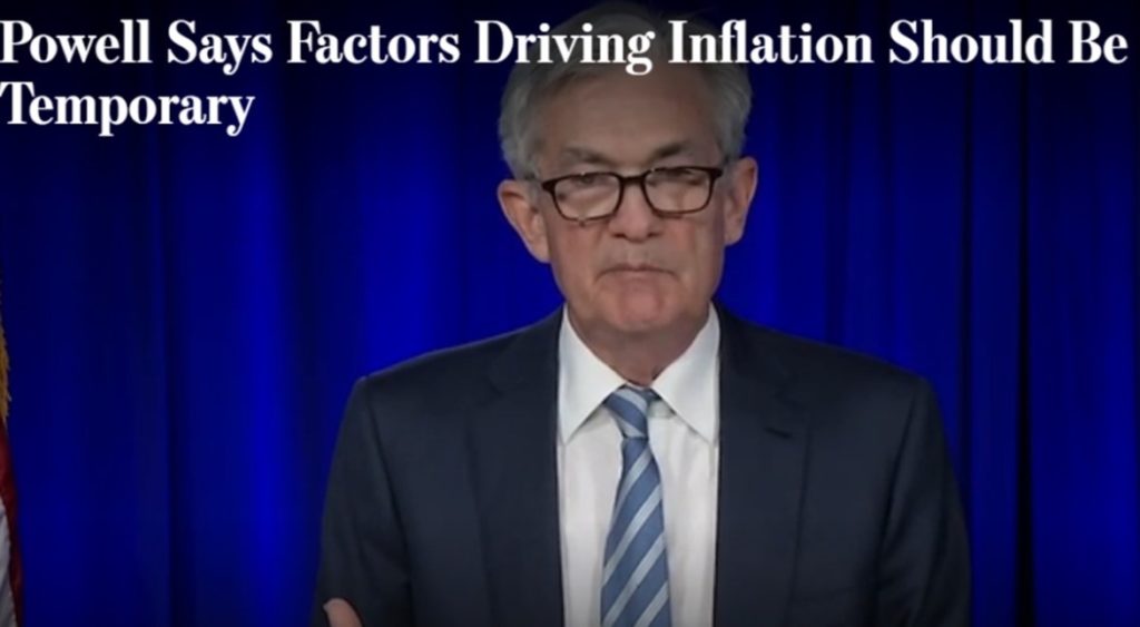 Powell Says Factors Driving Inflation