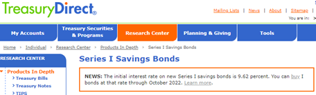 Series I Saving Bonds to invest in