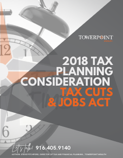Tax Planning: Tax Cuts and Jobs Act (TCJA)
