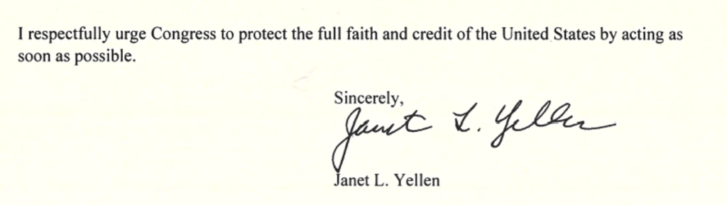 Janet L Yellen signature