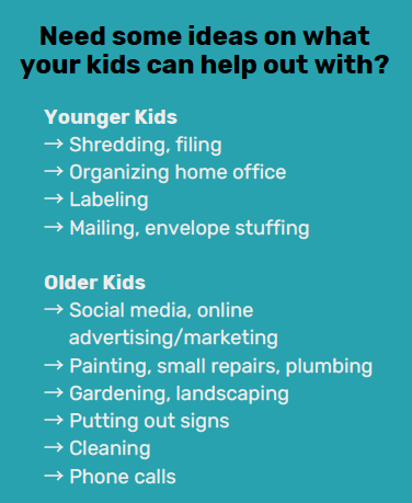 real estate pro kids can help-ideas