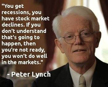 You get recessions, you have stock market declines. If you don't understand that's going to happen, then you're not ready, you won't do well in the markets. - Peter Lynch quotes