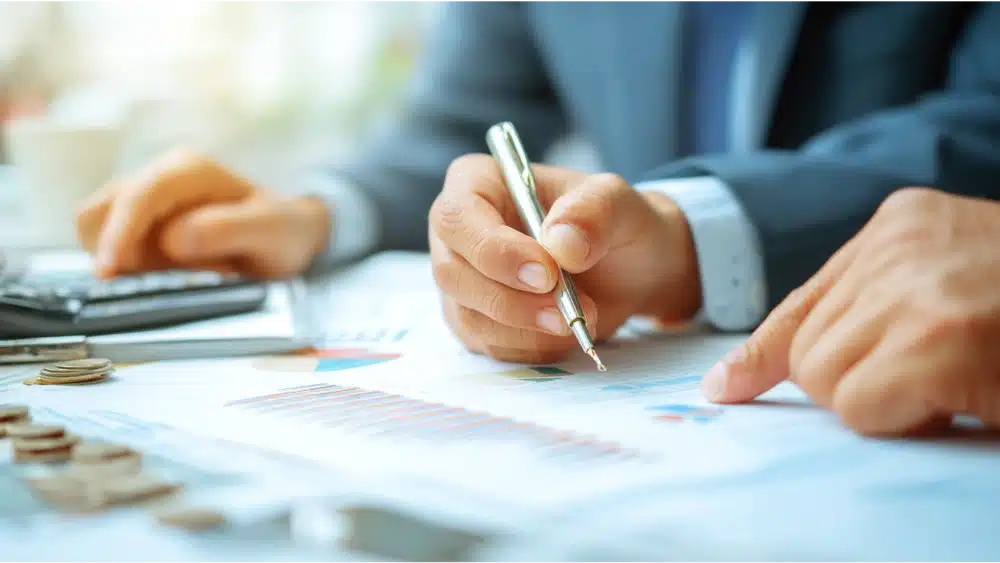 a man going through his assets