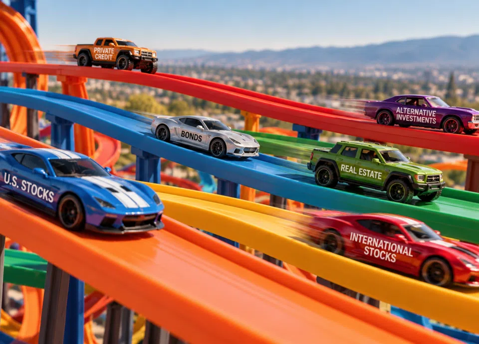 cars going down the track